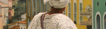 Image shows a small cropped section of a painting by Kevin Chester.