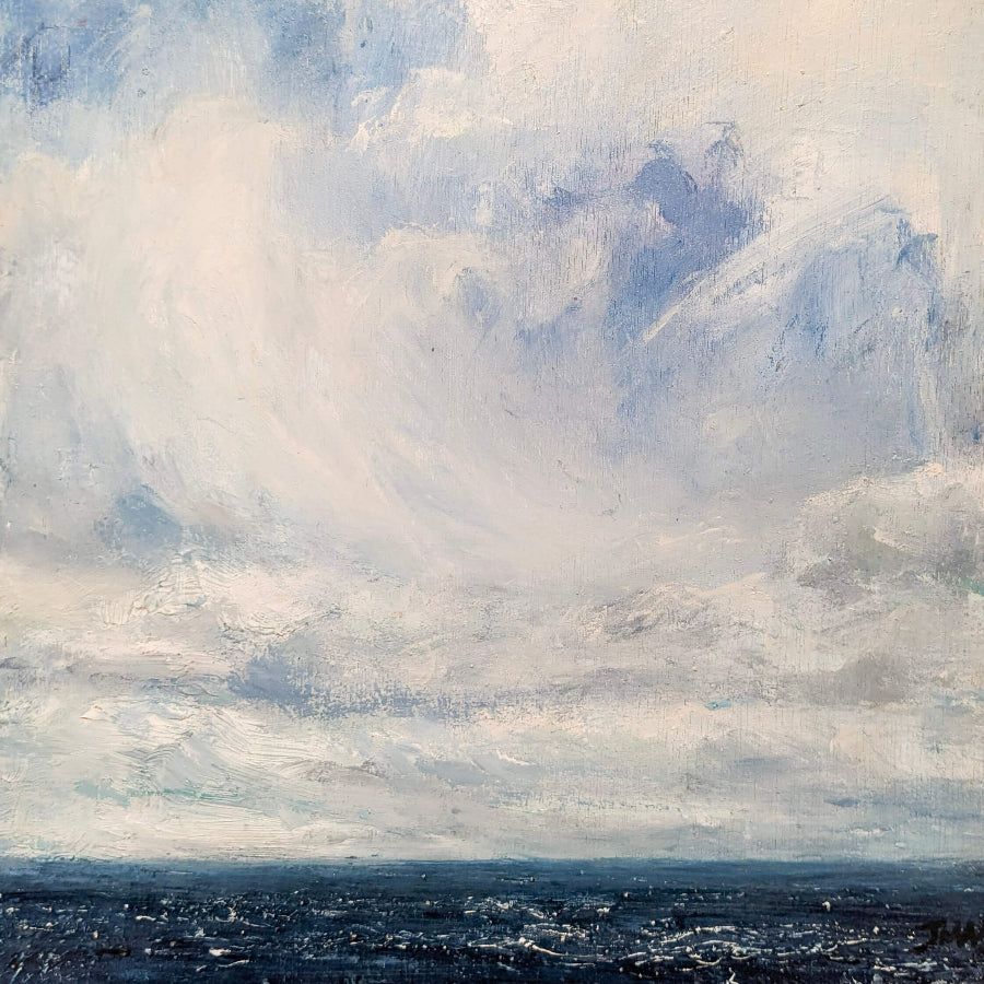 A High Wind by Jim Wright | Original Oil Painting for sale at The Biscuit Factory Newcastle 