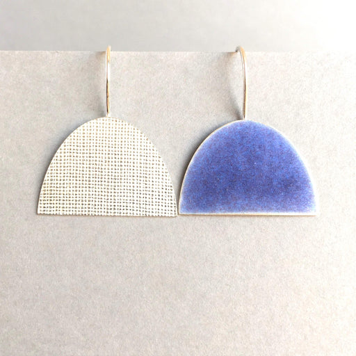 Half Oval Hook Earrings by Annabet Wyndham | Contempoary Jewellery for sale at The Biscuit Factory Newcastle