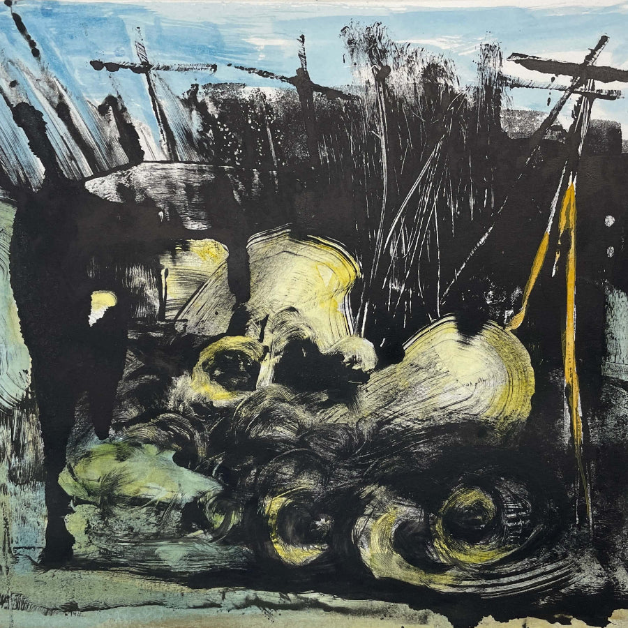 Cataclysm by Mike Moor | Monoprint for sale at The Biscuit Factory Newcastle 