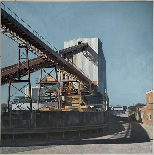 Cement Works by David Chandler | Contemporary Industrial painting for sale at The Biscuit Factory as part of the New Light Art Prize 2024