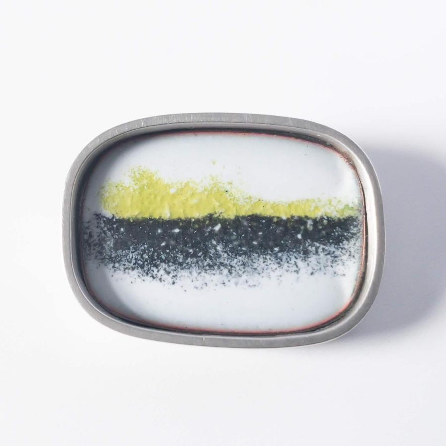 Extra Small Dark aHorizon Brooch by Emma Wilson | Contemporary Jewellery for sale at The Biscuit Factory Newcastle 