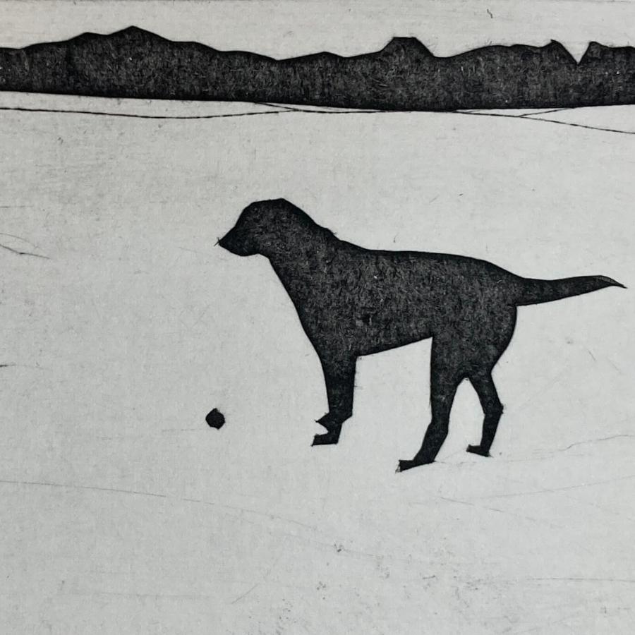 Favourite Game by Sarah Morgan | Contemporary Collagraph print for sale at The Biscuit Factory Newcastle 