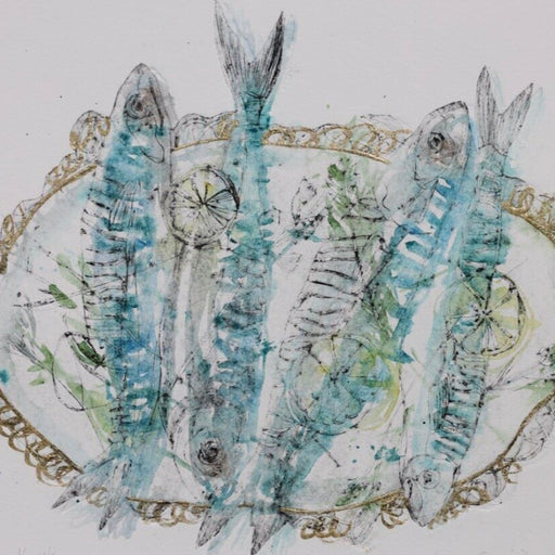 Fish Supper on a Friday Night by Susan Davies | Contemporary Prints available at The Biscuit Factory Newcastle 