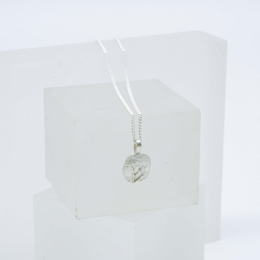 Forget Me Not Silver Pendant by Antonella Giomarelli | Contemporary Minimalist Jewellery for sale at The Biscuit Factory Newcastle 