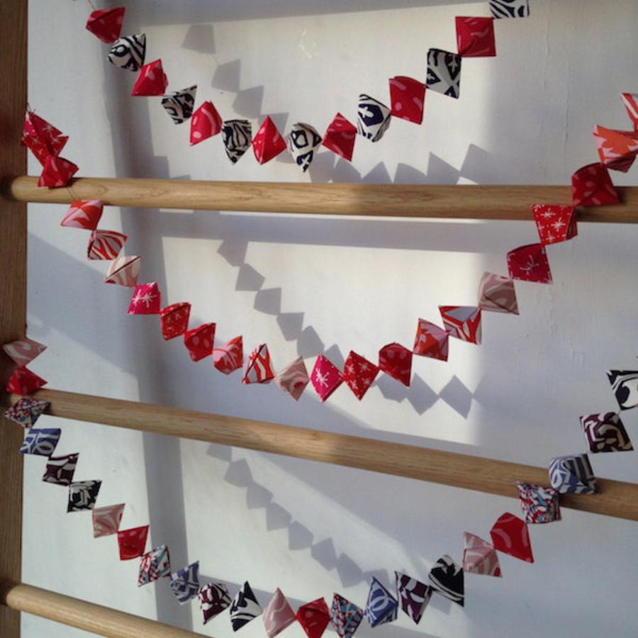 Paper Garland Bobbles by Camridge Imprint | Make your own Paper Garland folk art inspired Christmas Decorations for sale at The Biscuit Factory 