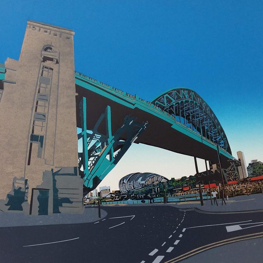 The Glasshouse (Sage) Through Tyne Bridge