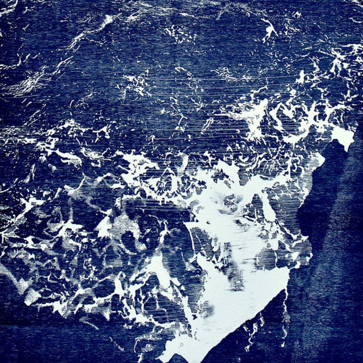 I'd swim an ocean to find you by artist Trevor Price, a drypoint etching print of the ocean