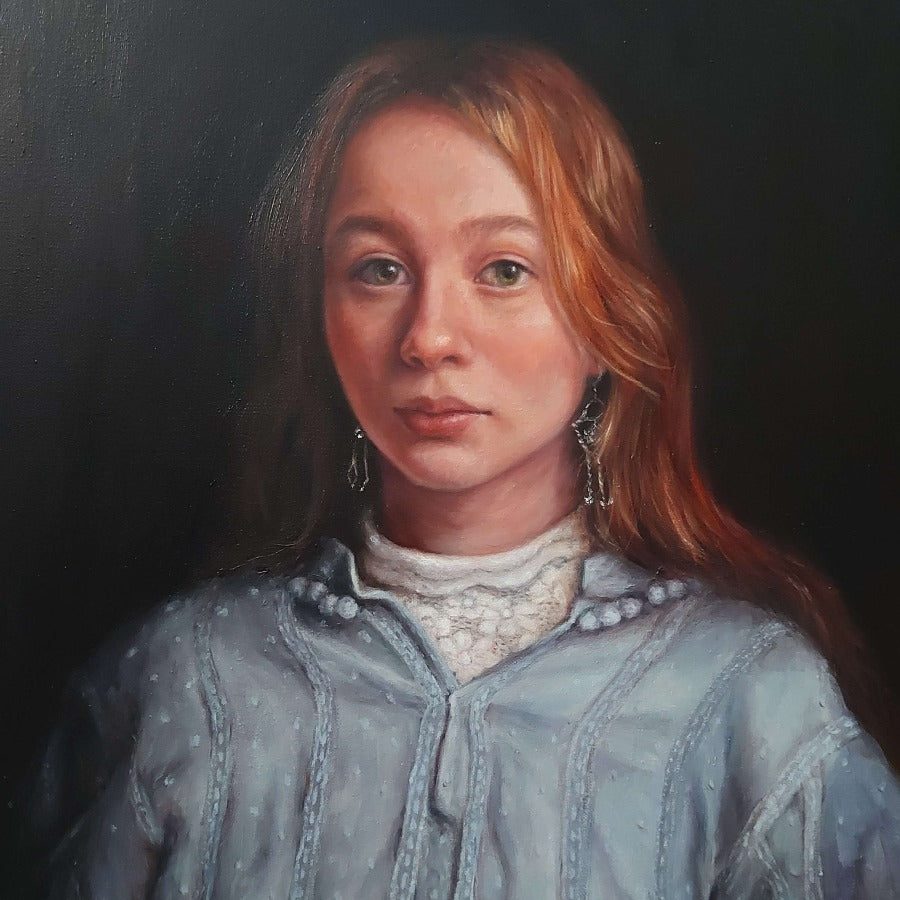 Innocence by Kitty Bellamy | Original Portraiture for sale as part of the New Light Art Prize on display at The Biscuit Factory Newcastle 