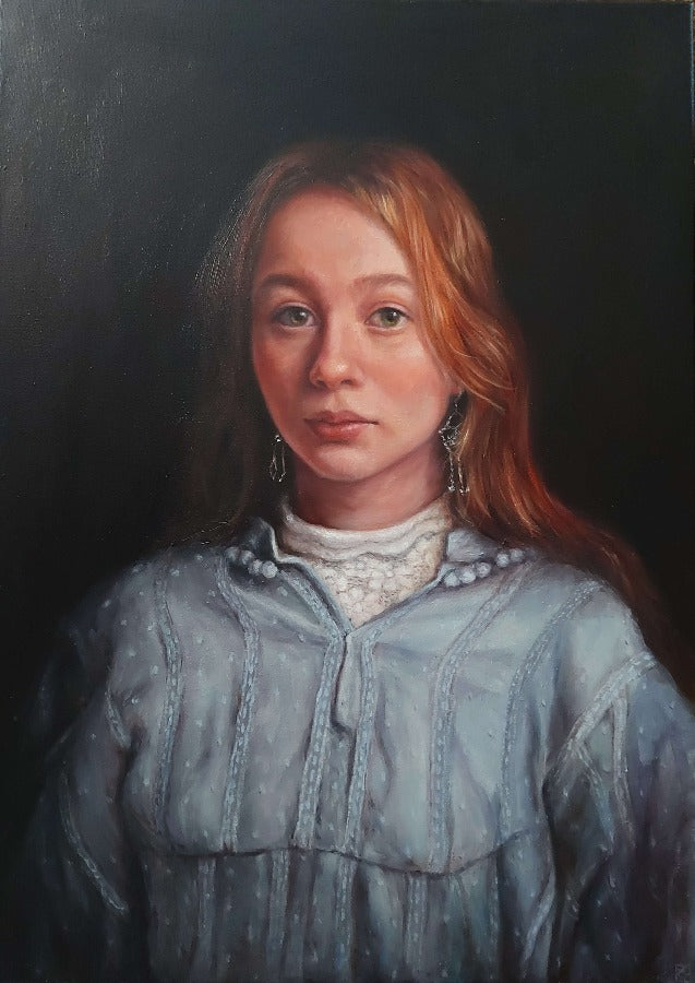 Innocence by Kitty Bellamy | Original Portraiture for sale as part of the New Light Art Prize on display at The Biscuit Factory Newcastle