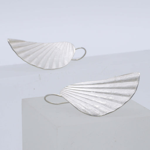 Large Shell Fragment Hooks by Antonella Giomarelli | Contemporary Jewellery inspired by nature for sale at The Biscuit Factory Newcastle 