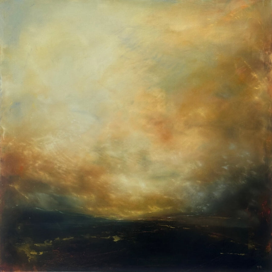 Lights Dance on the Horizon by Paula Dunn | Contemporary Painting for sale at The Biscuit Factory Newcastle