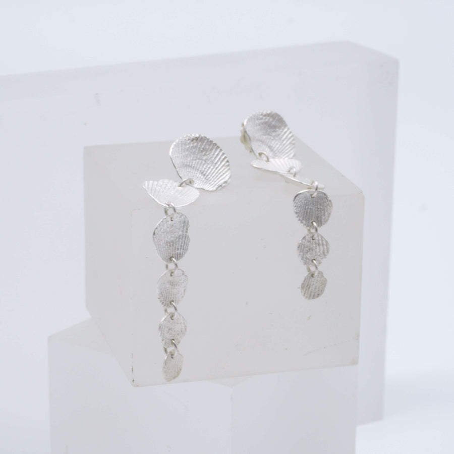 Long Cascade Imprint Studs by Antonella Giomarelli | Contemporary Jewellery for sale at The Biscuit Factory Newcastle 