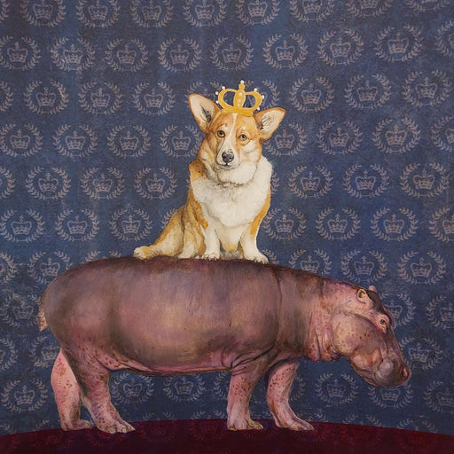 Long to Reign over Hippopotamus by Stanley Bird | Contemporary Painting for sale at The Biscuit Factory Newcastle 