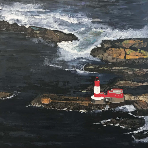 Longstone Light Farne Islanda by Judith Appleby | Contemporary Painting for sale at The Biscuit Factory Newcastle