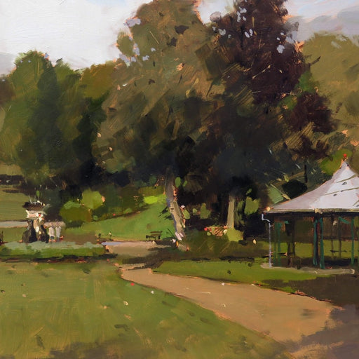 Parklife Avenham Park Preston by Michael J Ashcroft | Original Landscape paintings for sale at The Biscuit Factory Newcastle on display as part of the New Light Art Prize 