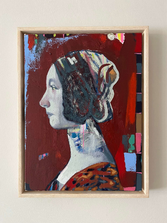 Red Studio by Dan Cimmermann | Contemporary Painting for sale at The Biscuit Factory Newcastle 