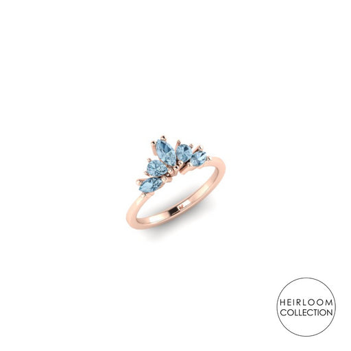 Rose Gold Aquamarine Radiance Ring