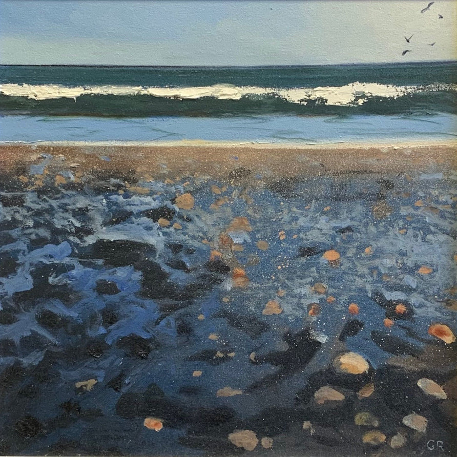 Seashore by Graham Rider | Contemporary Painting for sale at The Biscuit Factory Newcastle 