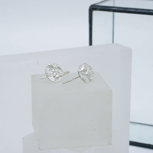 Small Shepherds Purse Hook Earrings | Contemporary Jewellery for sale at The Biscuit Factory 