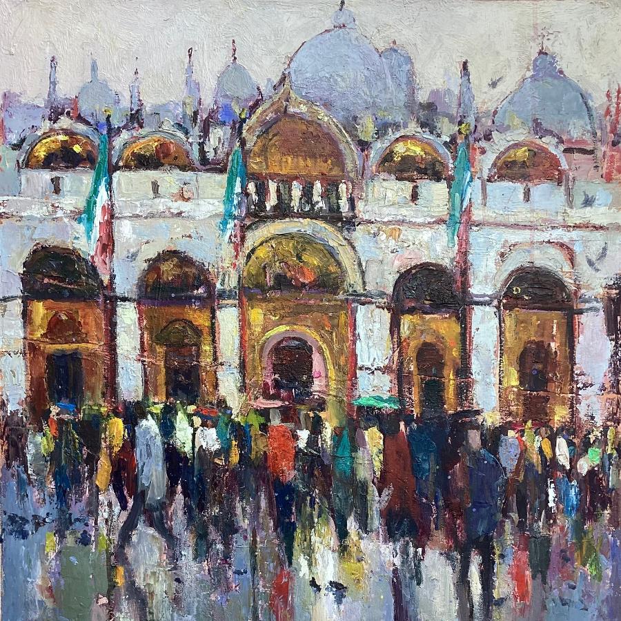 St Marks Venice by Anthony Marshall | Contemporary Painting for sale at The Biscuit Factory Newcastle 