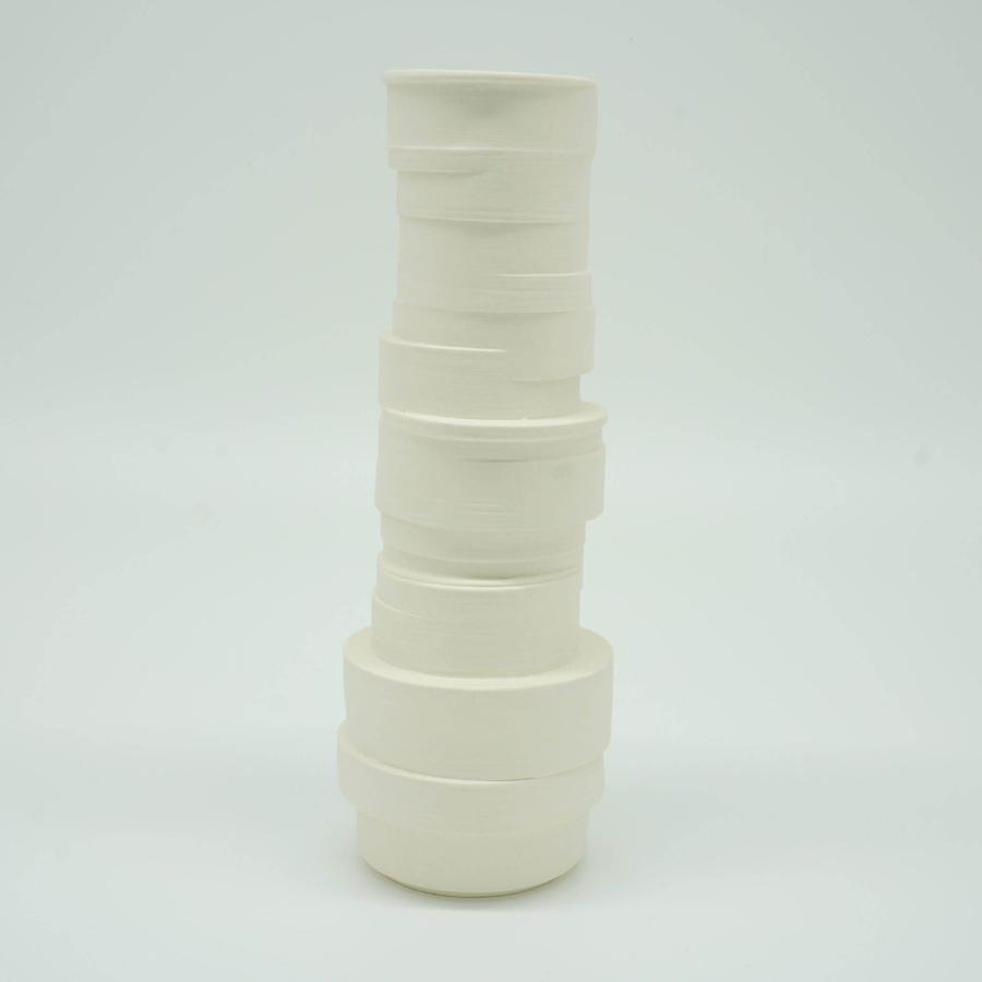 Strata Vessel No 55 by Emma Westmacott | Original hand-thrown Porcelain ceramics for sale at The Biscuit Factory 