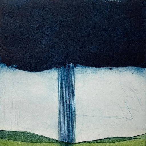 Sudden Down Pour by Sarah Morgan | Limited edition Collagraph print for sale at The Biscuit Factory Newcastle 