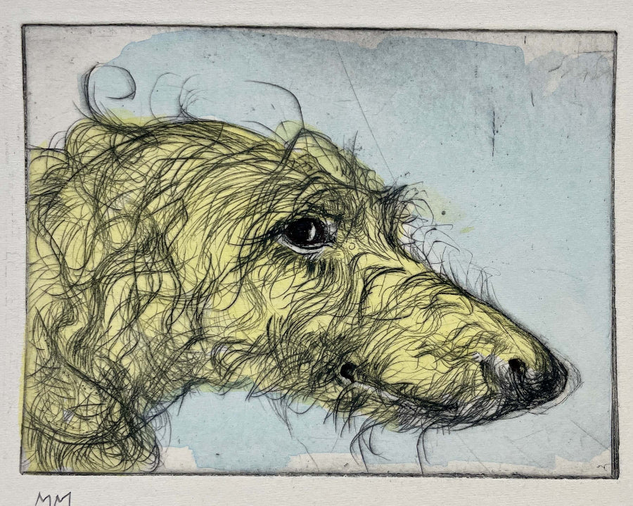 The Hound Albert by Mike Moor | Contemporary Print for sale at The Biscuit Factory Newcastle 