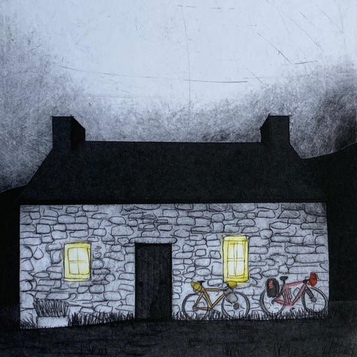 The Adventurers Retreat by Sarah Morgan | Contemporary Landscape Print for Sale at The Biscuit Factory Newcastle 