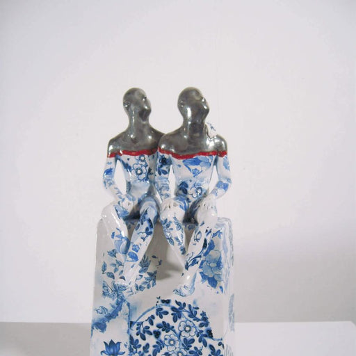 Two Seated Pugilists | Contemporary Sculpture available for sale at The Biscuit Factory 