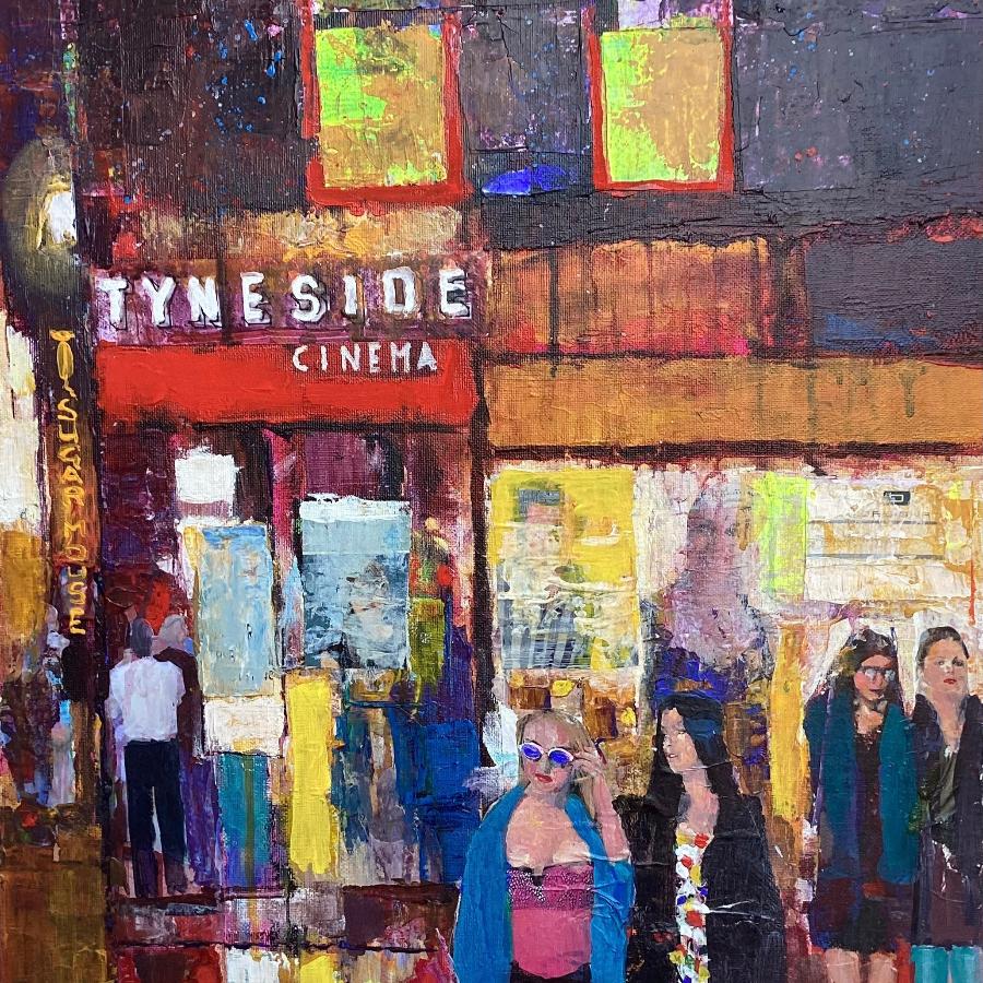 Tyneside Cinema by Anthony Marshall | Original Cityscape painting for sale at The Biscuit Factory Newcastle 