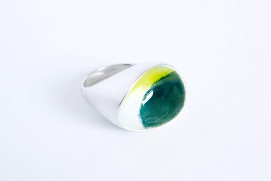 Undertow Signet Ring by Emma Wilson | Contemporary Jewellery for sale at The Biscuit Factory  