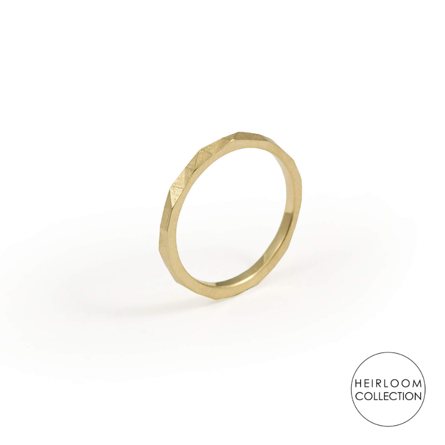 Gold Faceted Ring by Kathryn Hinton | Contemporary Jewellery for sale at The Biscuit Factory Newcastle