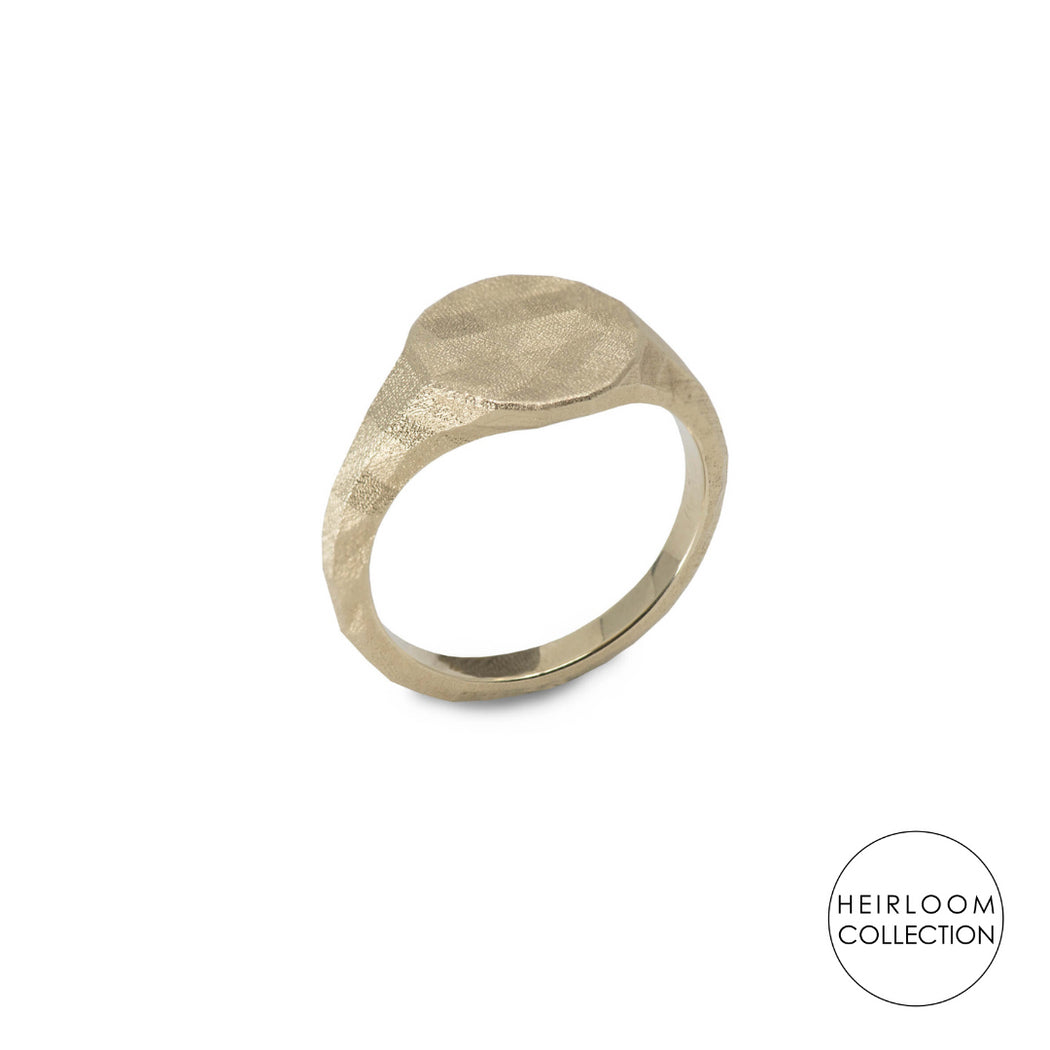 Gold Signet Ring by Kathryn Hinton | Contemporary Jewellery for sale at The Biscuit Factory 