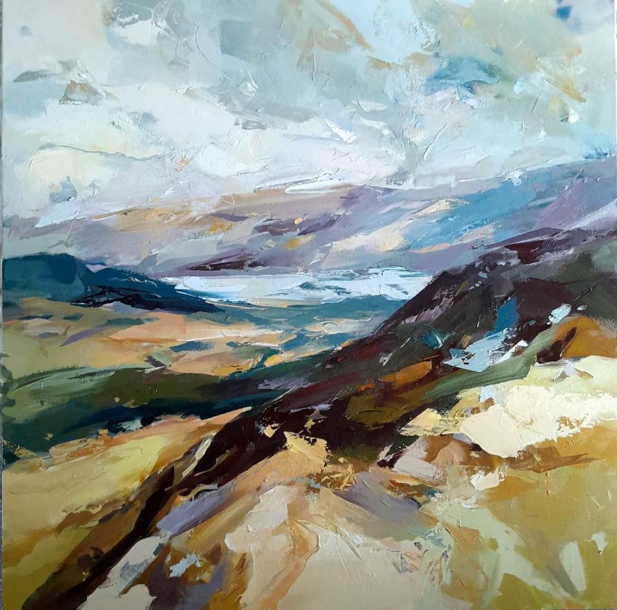 Views Beyond by Angela Edwards | Contemporary Painting for sale at The Biscuit Factory Newcastle 