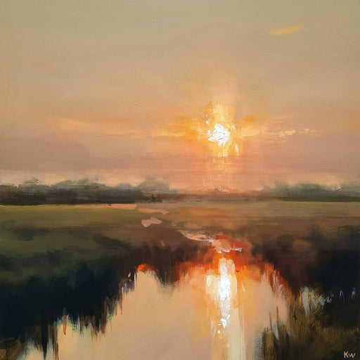 Wharfe Dusk by Kirsty Whyatt | Contemporary Painting for sale at The Biscuit Factory Newcastle as part of the New Light Art Prize 