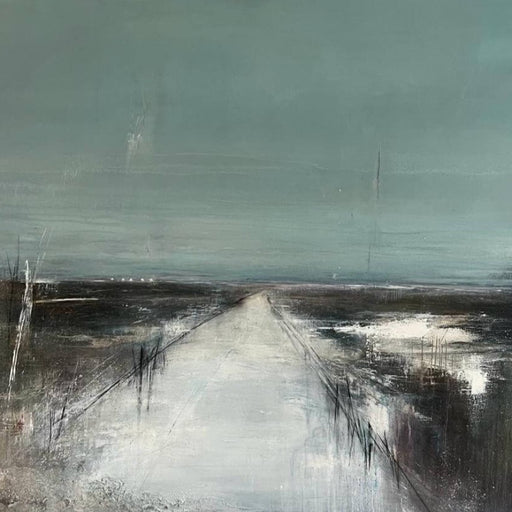 When the Moors Settle North Yorkshire by Virginia Ray | Contemporary Landscape painting for sale at The Biscuit Factory as part of the New Light Art Prize 2024