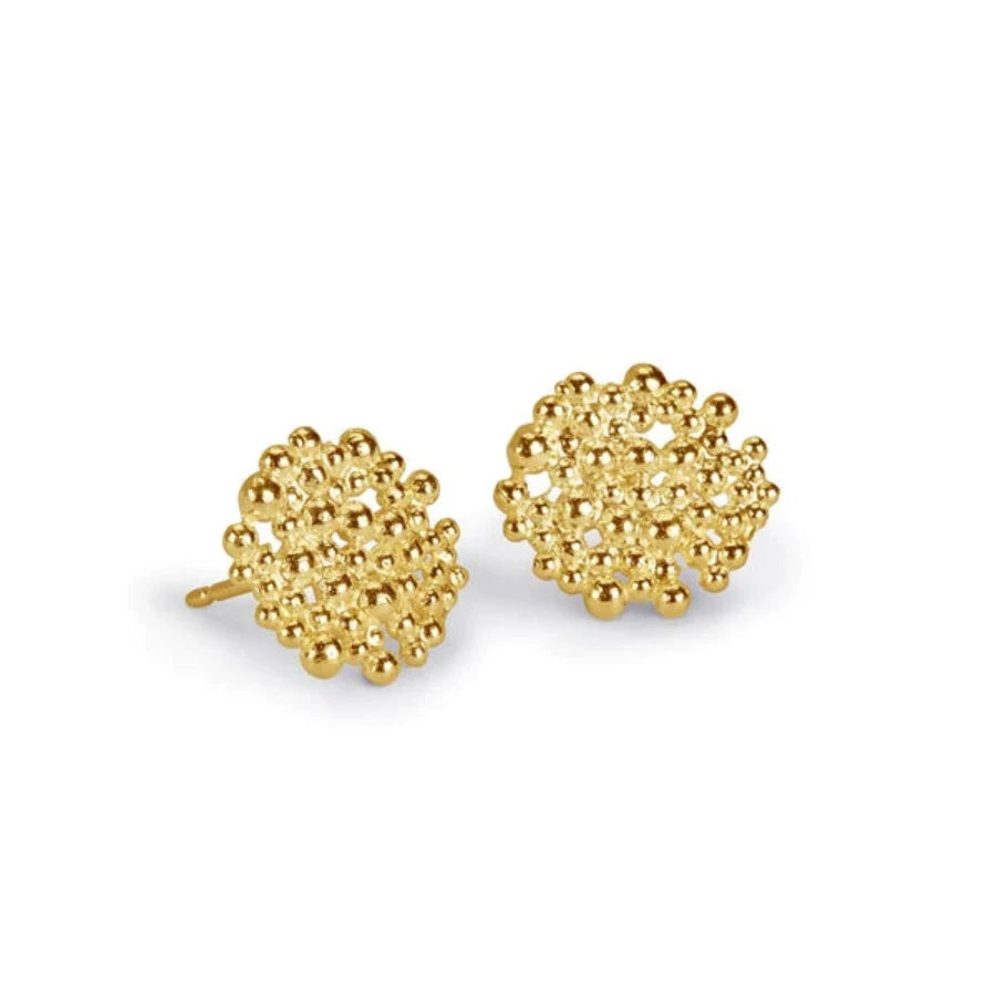 Berry Earrings - Gold by Hannah Bedford | Contemporary Jewellery for sale at The Biscuit Factory 