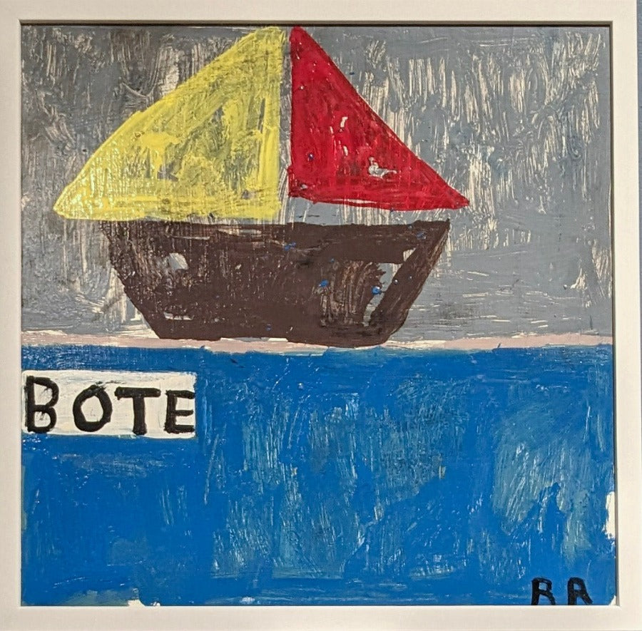 Bote by Richard Rainey | Contemporary Semi Abstract painting for sale at The Biscuit Factory Newcastle 