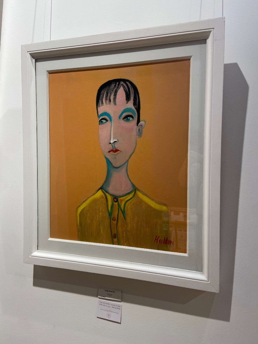 Bridge Street Boy by Peter Hallam - an original portrait painting of an imagined character. | Original art for sale at The Biscuit Factory Newcastle