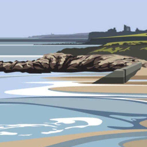 Cullercoats Harbour by Ian Mitchell | Limited edition digital print for sale at The Biscuit Factory Newcastle 