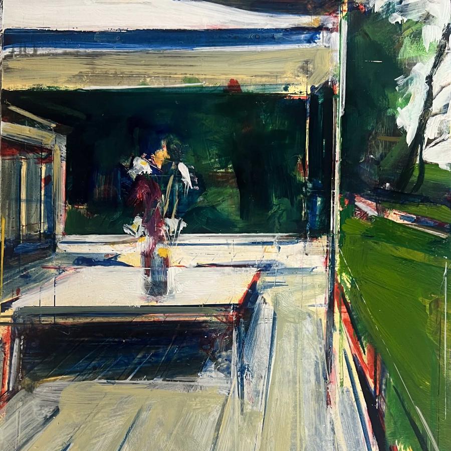 Decking Study at Bull Clough by Tom Voyce | Contemporary Painting for sale at The Biscuit Factory 