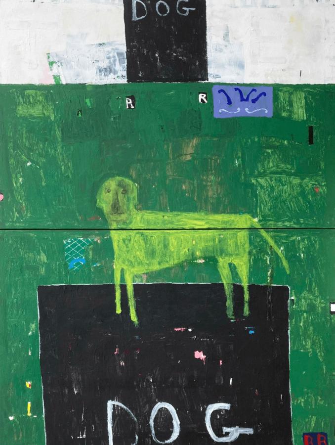 Dog by Richard Rainey | Contemporary Abstract Painting for sale at The Biscuit Factory Newcastle 