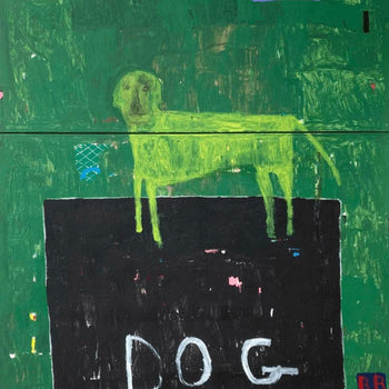 Dog by Richard Rainey | Contemporary Abstract Painting for sale at The Biscuit Factory Newcastle 