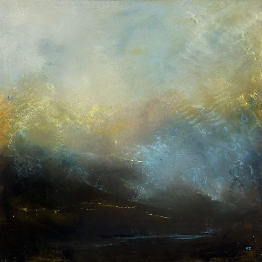 Drifting on the Wind by Paula Dunn | Contemporary Skyscape Painting for sale at The Biscuit Factory Newcastle 