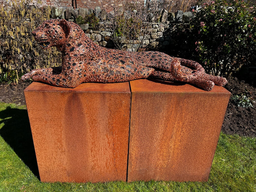 Electric Leopard by David Cemmick | Contemporary Sculpture for sale at The Biscuit Factory Newcastle 