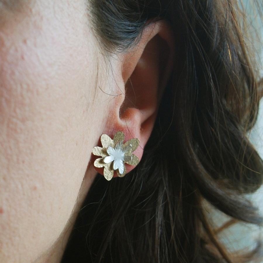 Flora Statement Studs by Fiona McAlear | Contemporary Jewellery for sale at The Biscuit Factory Newcastle 