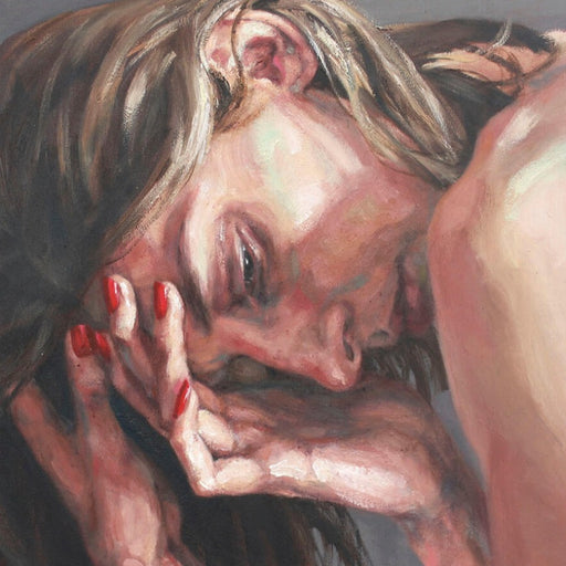 Girl with the Red Nails by Judy Clarkson | Contemporary Figurative painting for sale as part of the New Light Art Prize 2024