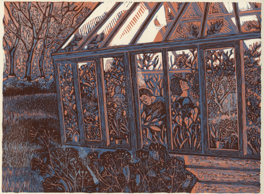 Greenhouse at Dusk by Anupa Gardner | Contemporary Print for sale at The Biscuit Factory Newcastle