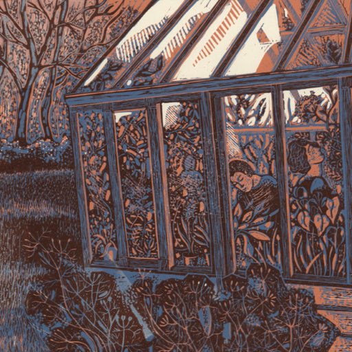 Greenhouse at Dusk by Anupa Gardner | Contemporary Print for sale at The Biscuit Factory Newcastle 